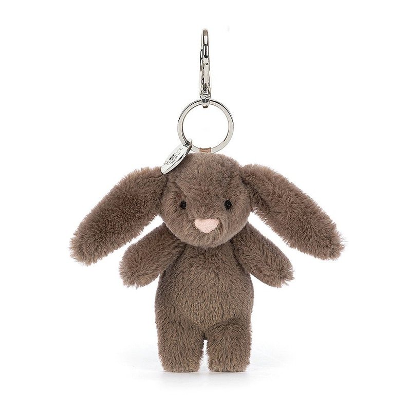 Bashful Bunny Truffle Bag Charm 松露兔吊饰 咖啡兔钥匙圈 - 吊饰 - 聚酯纤维 咖啡色
