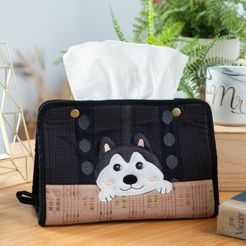 哈士奇的小木屋面纸套【710332】 - 纸巾盒 - 棉．麻 多色