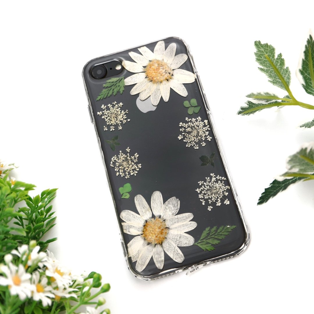 泌园 手作押花手机壳 手机保护壳 手机套 干花手机壳 真花手机壳 iPhone 7 iPhone 6 - 手机壳/手机套 - 压克力 