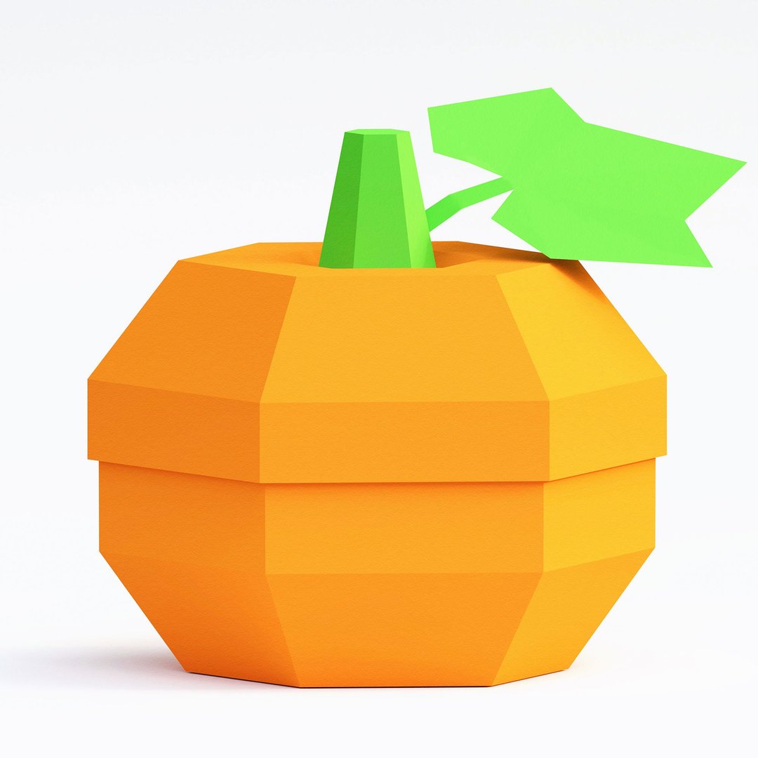 DIY 纸质南瓜零食盒 3D 纸艺 PDF - 手工艺教程/工具书 - 其他材质 