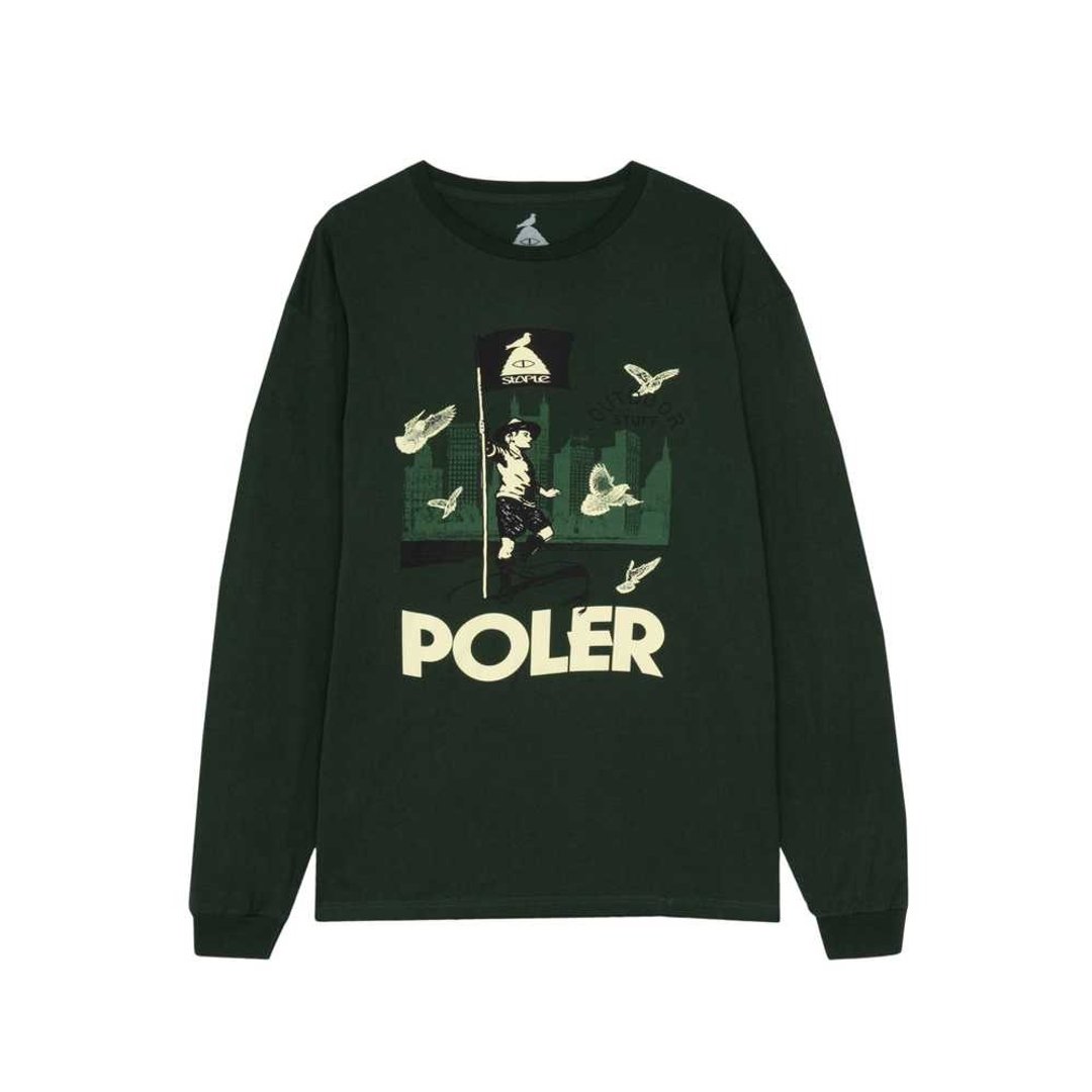 STAPLE X POLER OUTDOOR STUFF LONGSLEEVE 长袖上衣 联名款 深绿 - 男装针织衫/毛衣 - 棉 绿色