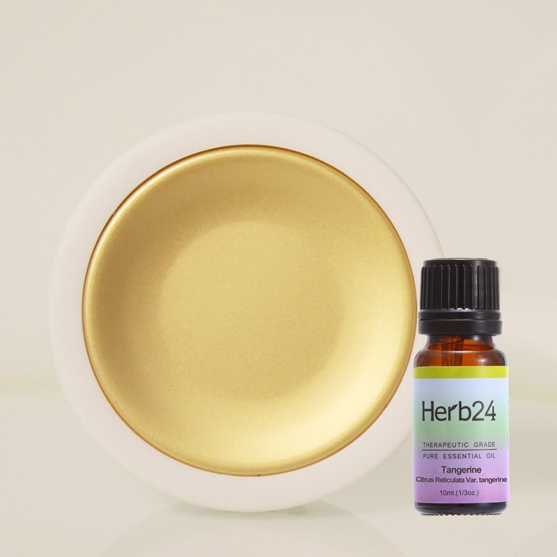 精油扩香组－金色恒温扩香器【赠】红桔精油 10ml - 香薰/精油/线香 - 其他材质 