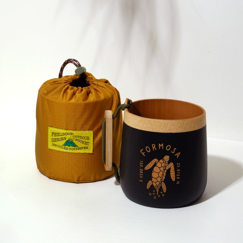 凹豆口袋包 - L - 束口袋双肩包 - 环保材料 