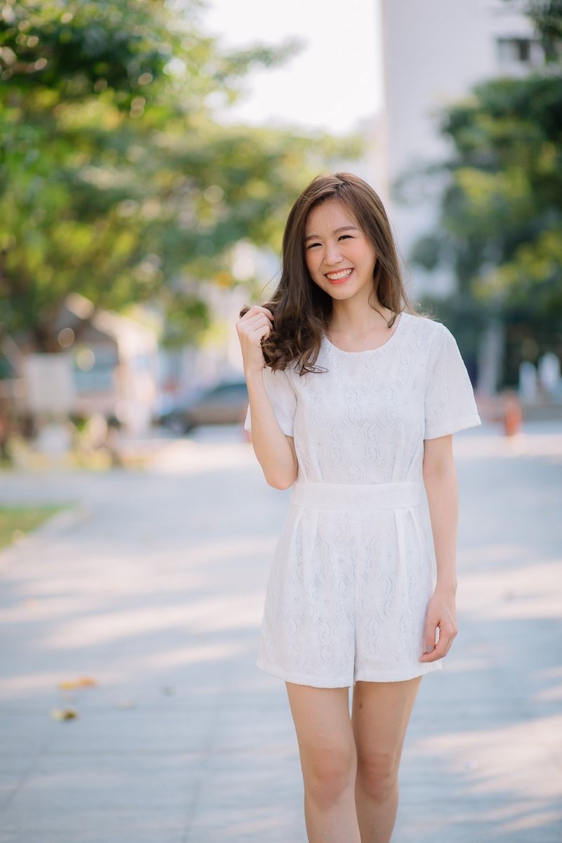 Lace jumpsuit - 背带裤/连体裤 - 其他材质 白色