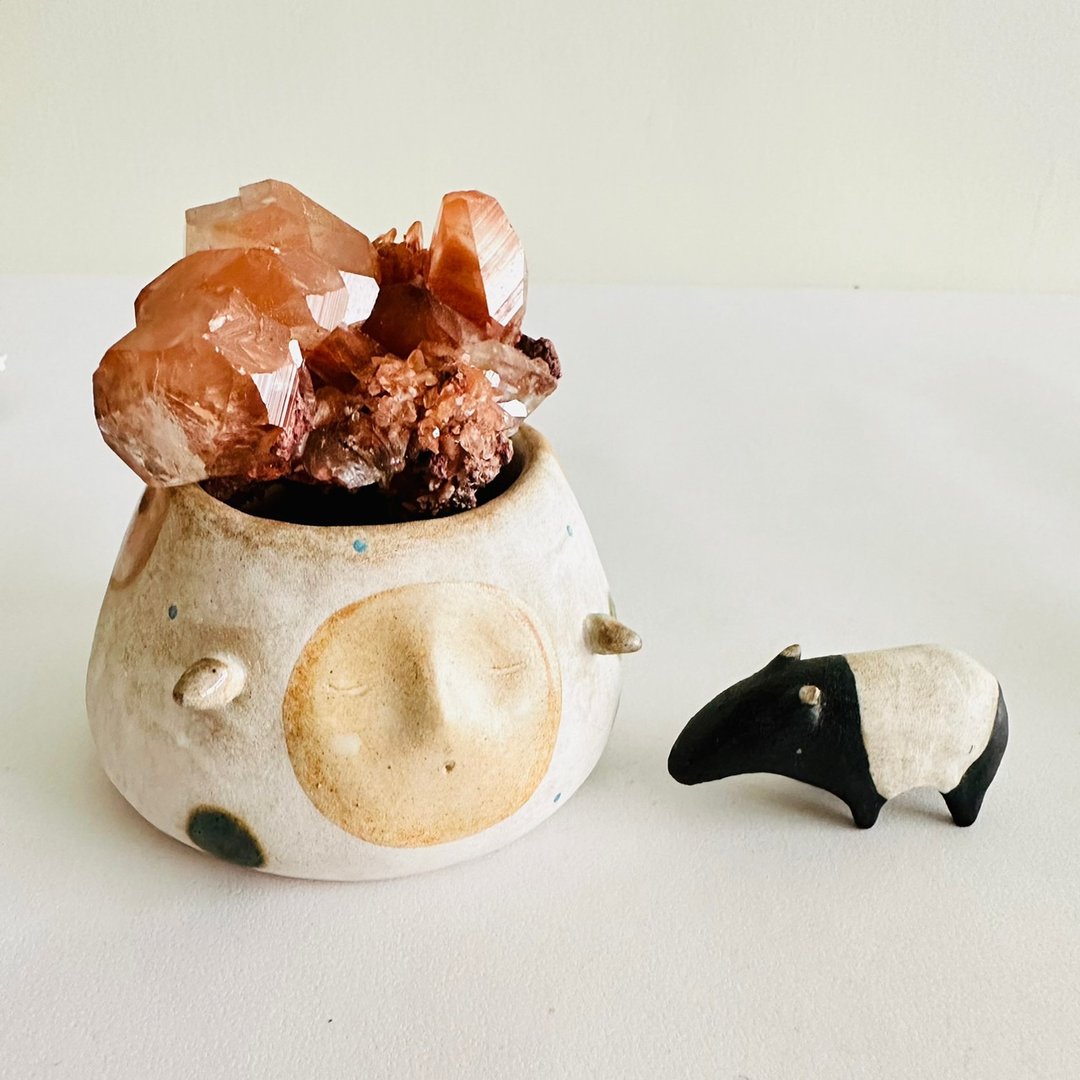 精灵狂欢 空 手作陶 手工捏制陶制盆栽花盆 陶器花器 摆饰 - 植栽/盆栽 - 陶 白色