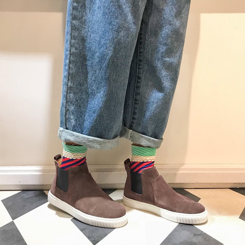 防水靴 3M机能型!真呼吸牛皮防水短靴  MIT-深栗皮色 - 雨鞋/雨靴 - 真皮 咖啡色