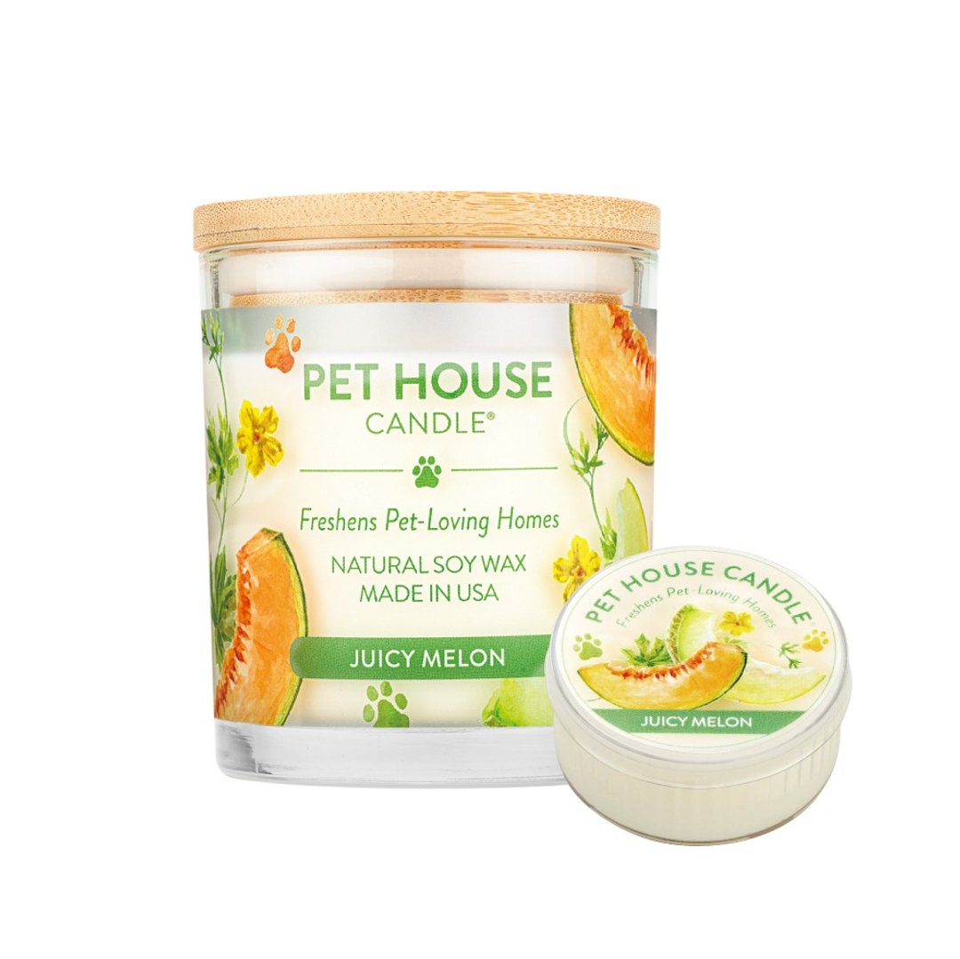 【美国PET HOUSE】室内除臭宠物香氛蜡烛-香甜密瓜 - 蜡烛/烛台 - 蜡 
