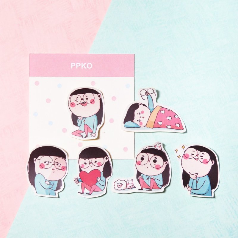 PPKO日常 #01 ( 全系列 36入 ) / 贴纸 - 贴纸 - 纸 粉红色