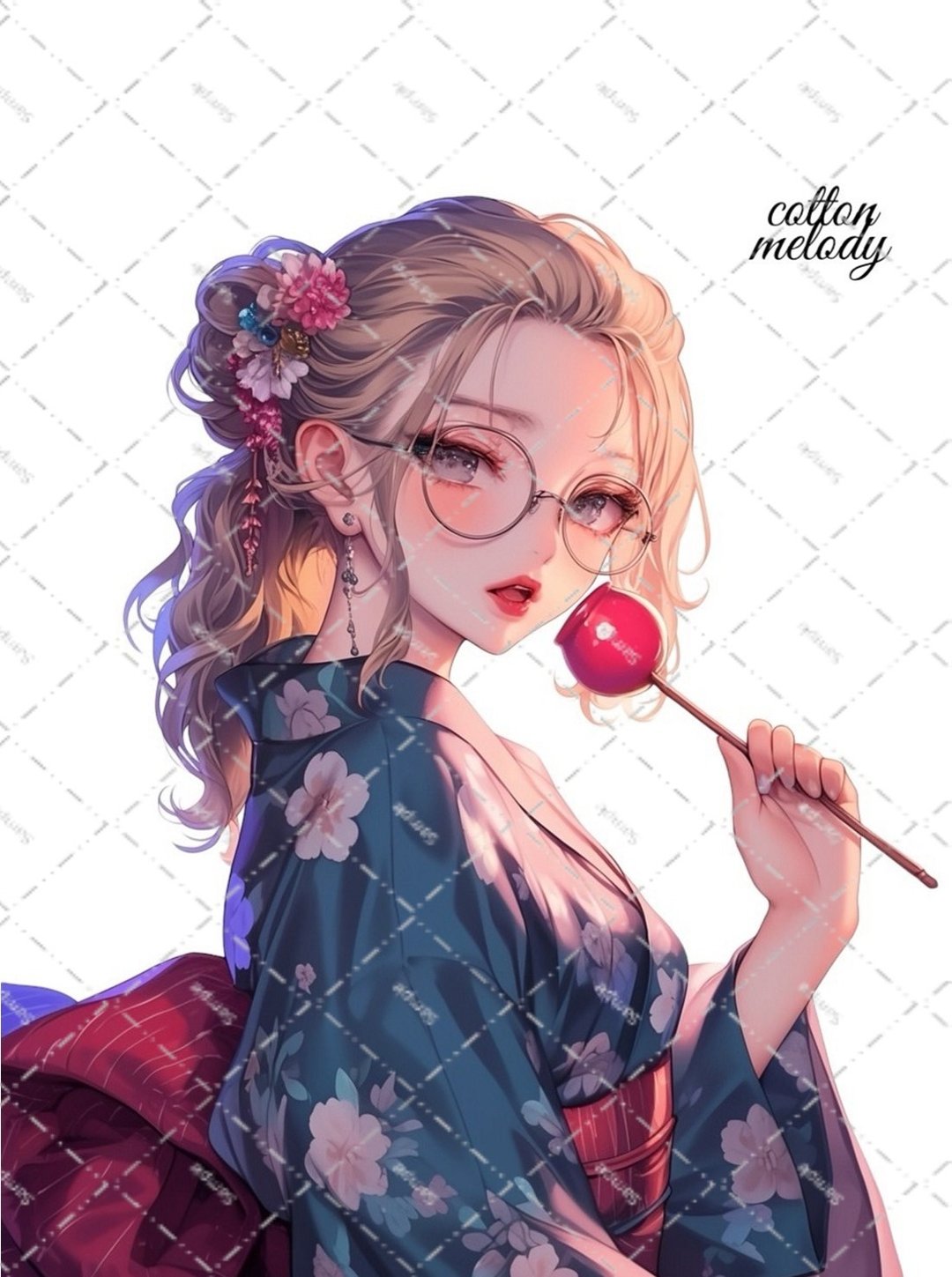 original sticker no.2165 人物贴纸 原创贴纸 原创人物贴纸 装饰贴纸 cotton melody - 贴纸 - 纸 