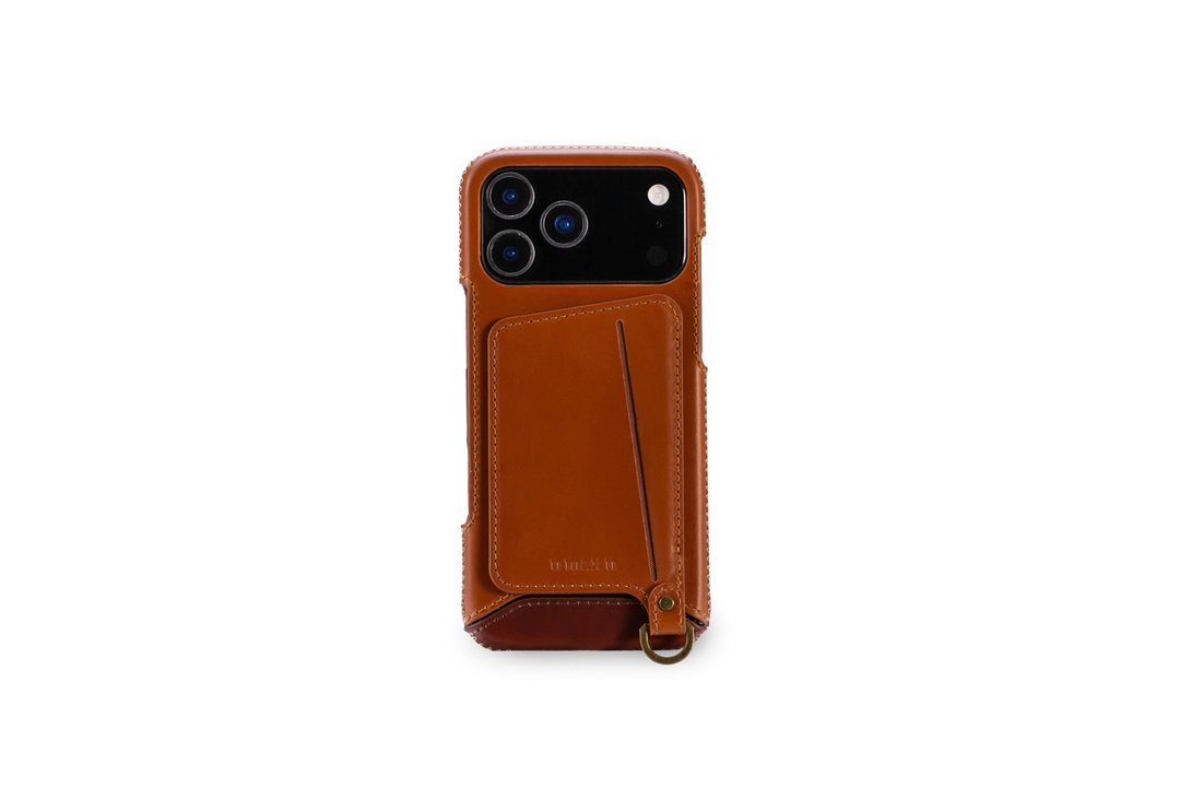 iPhone 17 Pro Max 经典系列-磁吸站立卡袋手机皮套-古铜棕 - 手机壳/手机套 - 真皮 咖啡色