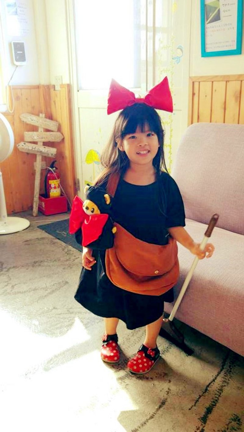 连袖气质娃娃洋装(长版)-气质黑 - 童装礼服/连衣裙 - 棉．麻 黑色