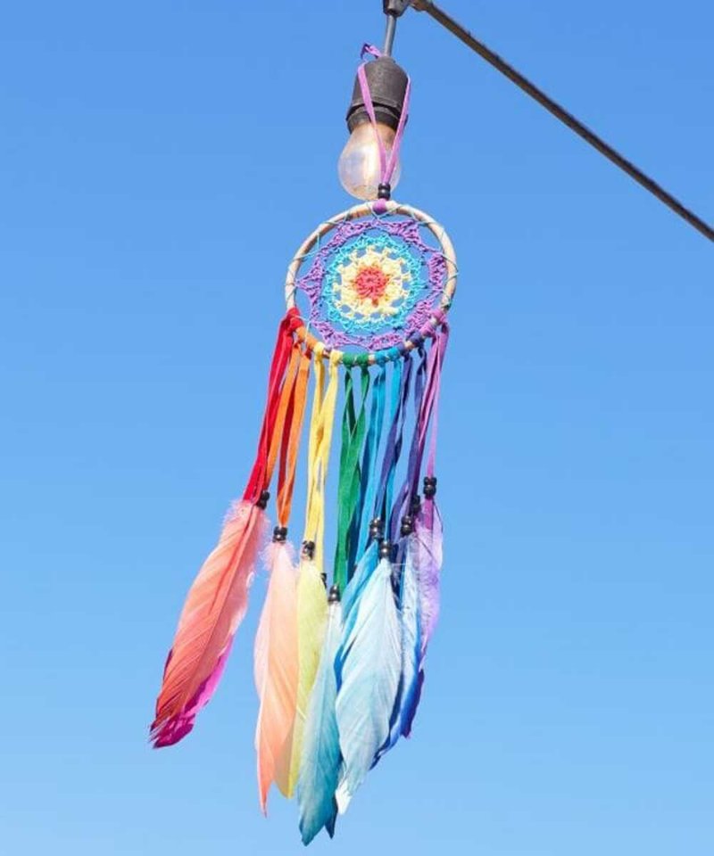 【热门预购】长翅膀幸运物彩色捕梦网挂饰(2色)TLGP2746 - 墙贴/壁贴 - 其他材质 