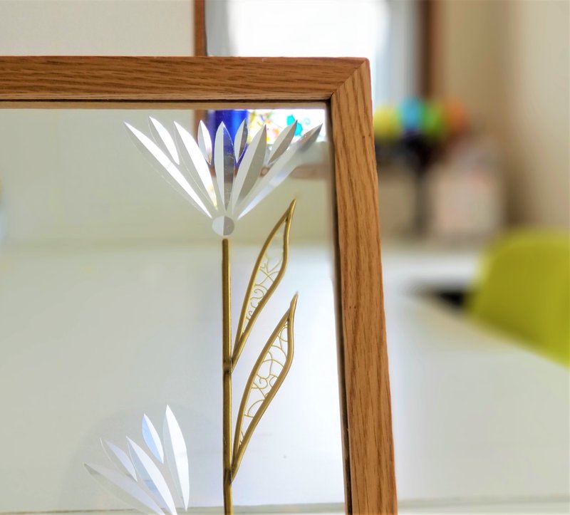 Light Brown Wood frame photo frame   Nouveau - 画框/相框 - 玻璃 多色