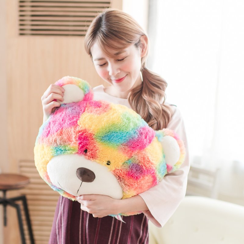CANDY BEAR 彩虹糖熊小靠垫 - 枕头/抱枕 - 聚酯纤维 多色
