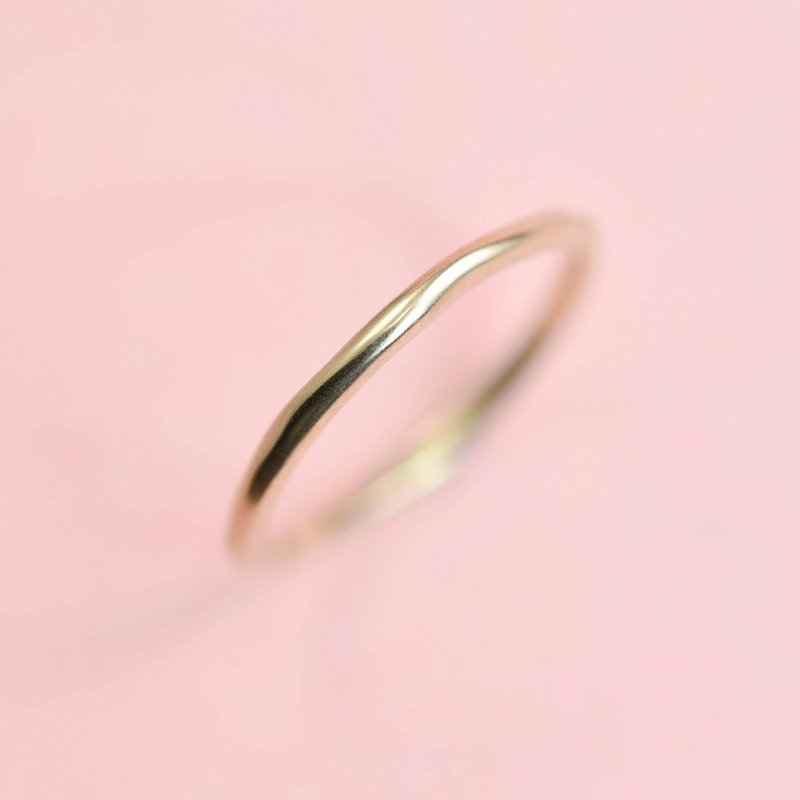 K14WG 简约自然 - 戒指 - 其他金属 金色