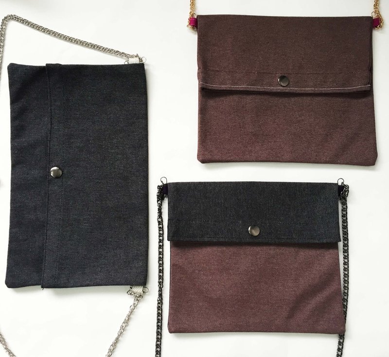 Wahr_灰纹x咖啡 肩背包/手拿包/链条包 - 侧背包/斜挎包 - 其他材质 灰色