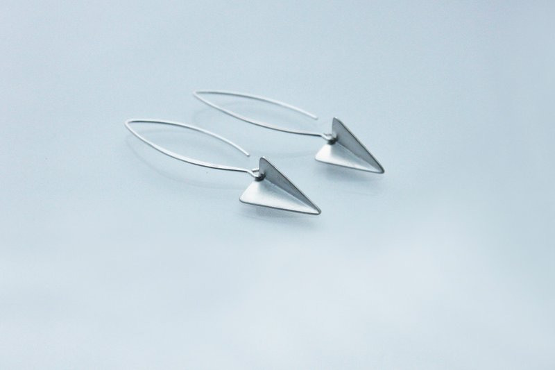 小姐 你要上楼还下楼 - 耳环/耳夹 - 纯银 银色