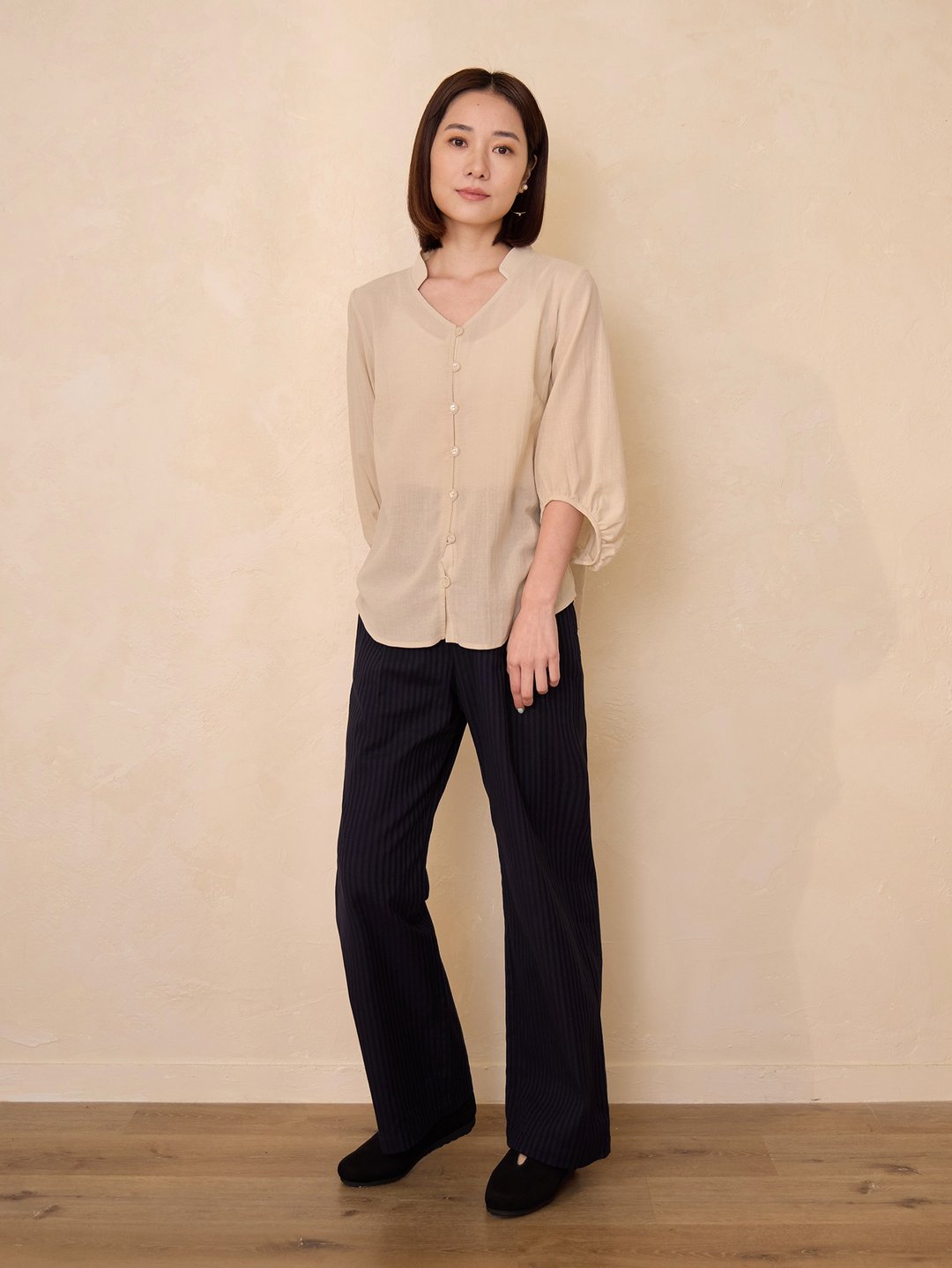 生活倒影长裤-我们 - 女装长裤 - 棉 蓝色