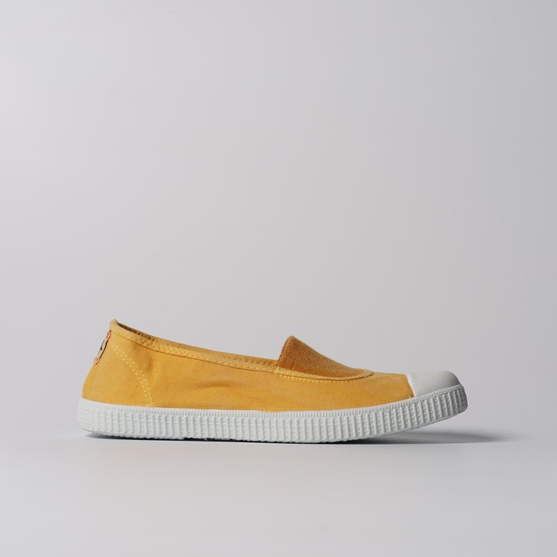 西班牙国民帆布鞋 CIENTA 75777 64 芥末黄 洗旧布料 大人 - 女款休闲鞋 - 棉．麻 黄色