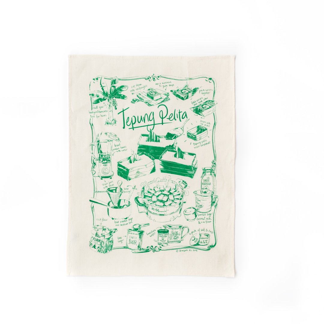 Tea Towel Tepung Pelita - 画框/相框 - 其他材质 绿色