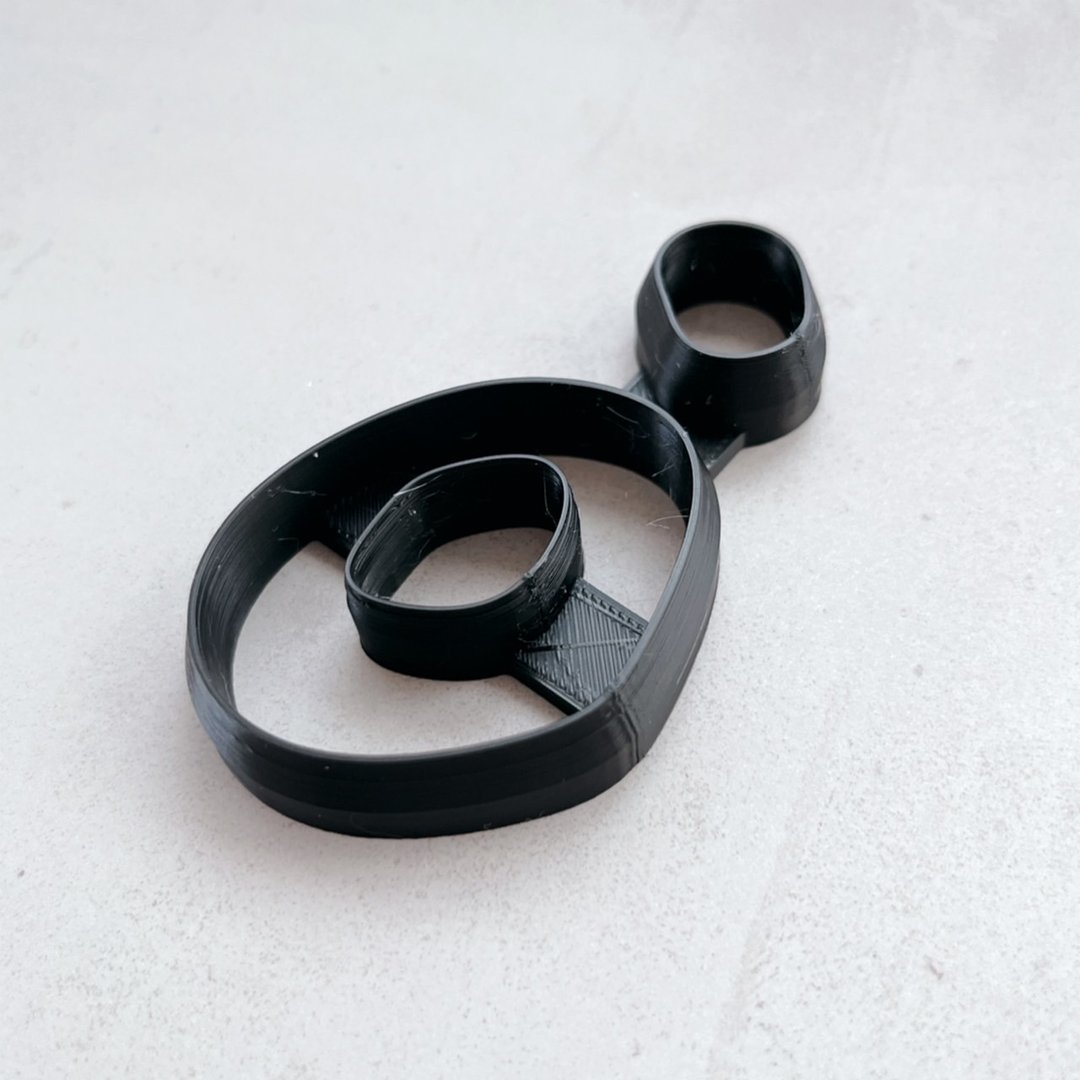 1 point // Clay cutter Polymer clay Polymer clay cutter Cookie type 3D printer D - 零件/散装材料/工具 - 塑料 黑色