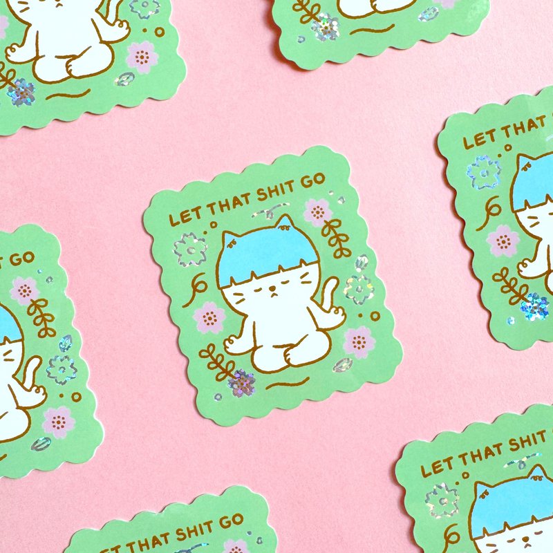 模切贴纸 - Let That Shit Go - 贴纸 - 防水材质 