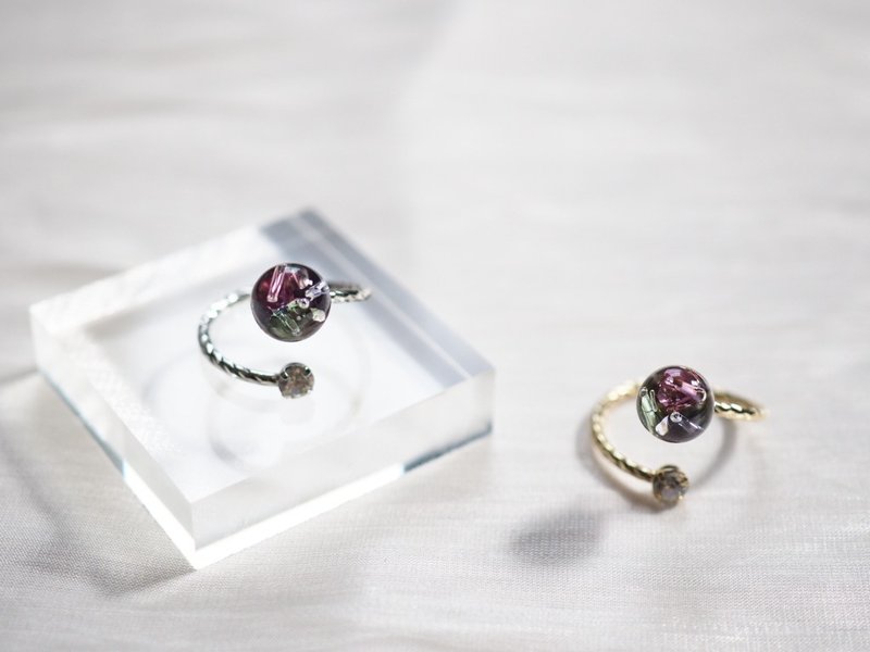 Swarovski 圆顶戒指 SDR-18 - 戒指 - 树脂 紫色