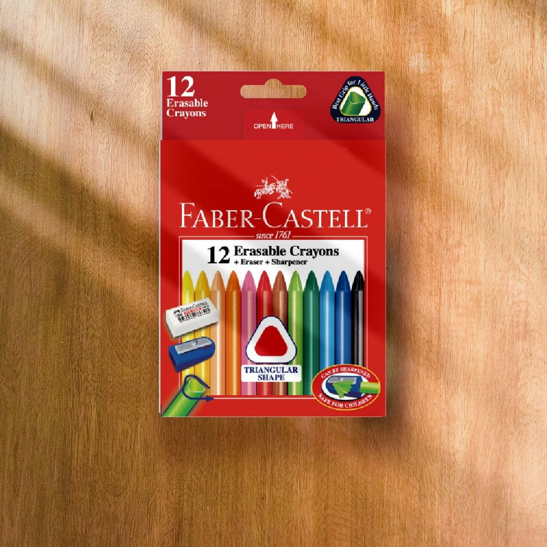 Faber-Castell 三角擦擦蜡笔-12色(原厂正货) - 其他 - 其他材质 多色