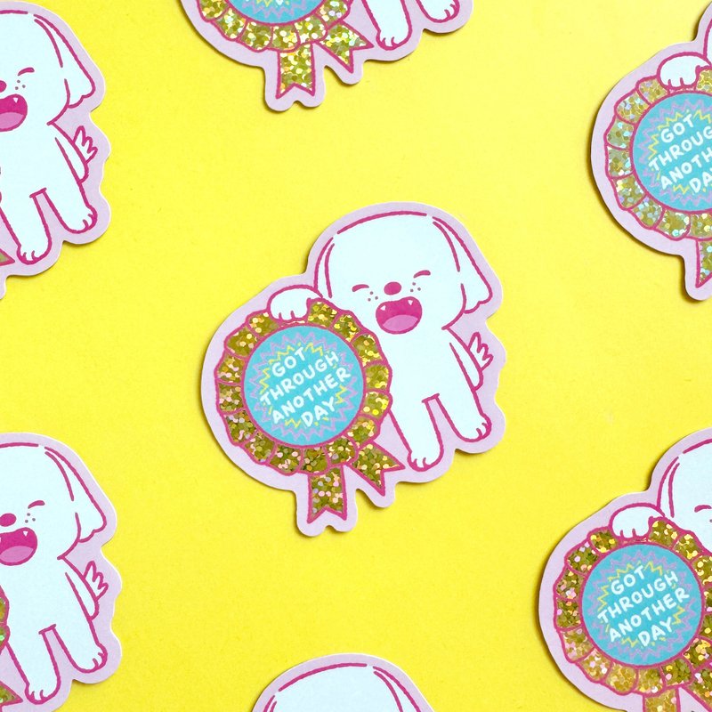 轧型贴纸 - 撑过今天 - 贴纸 - 防水材质 