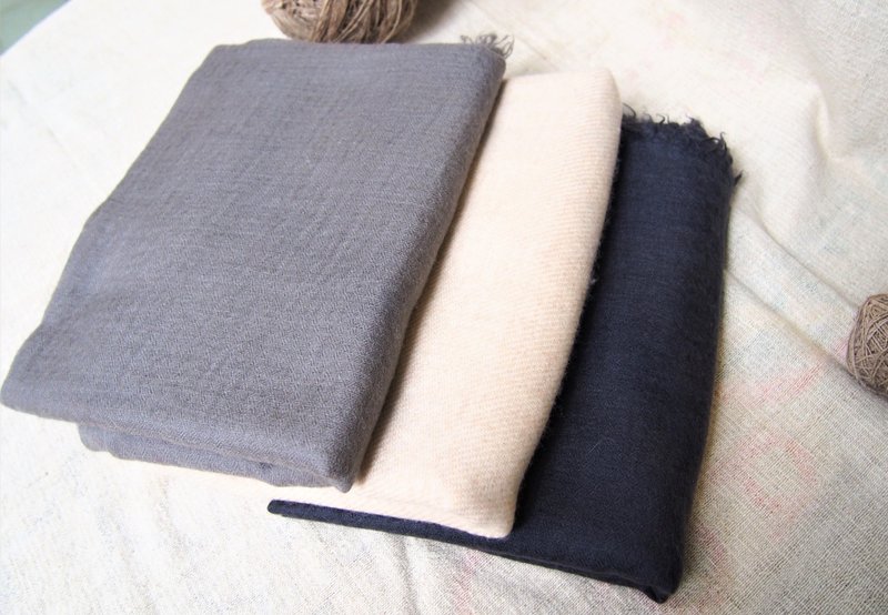CASHMERE 尼泊尔高品质喀什米尔羊毛围巾 - 丝巾 - 羊毛 