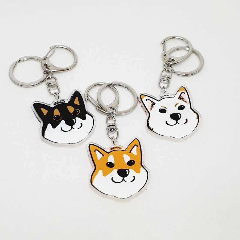 柴犬 自创犬猫多图样 双面 压克力钥匙圈 / 吊饰 / 吊牌 - 其他 - 塑料 多色