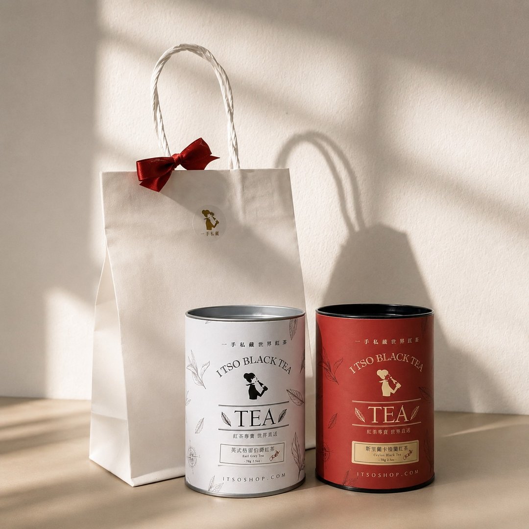 【节庆礼物】伯爵红茶 70g+ 锡兰红茶茶叶 70g+ 纸袋 + 一张节庆小卡 - 茶 - 新鲜食材 白色