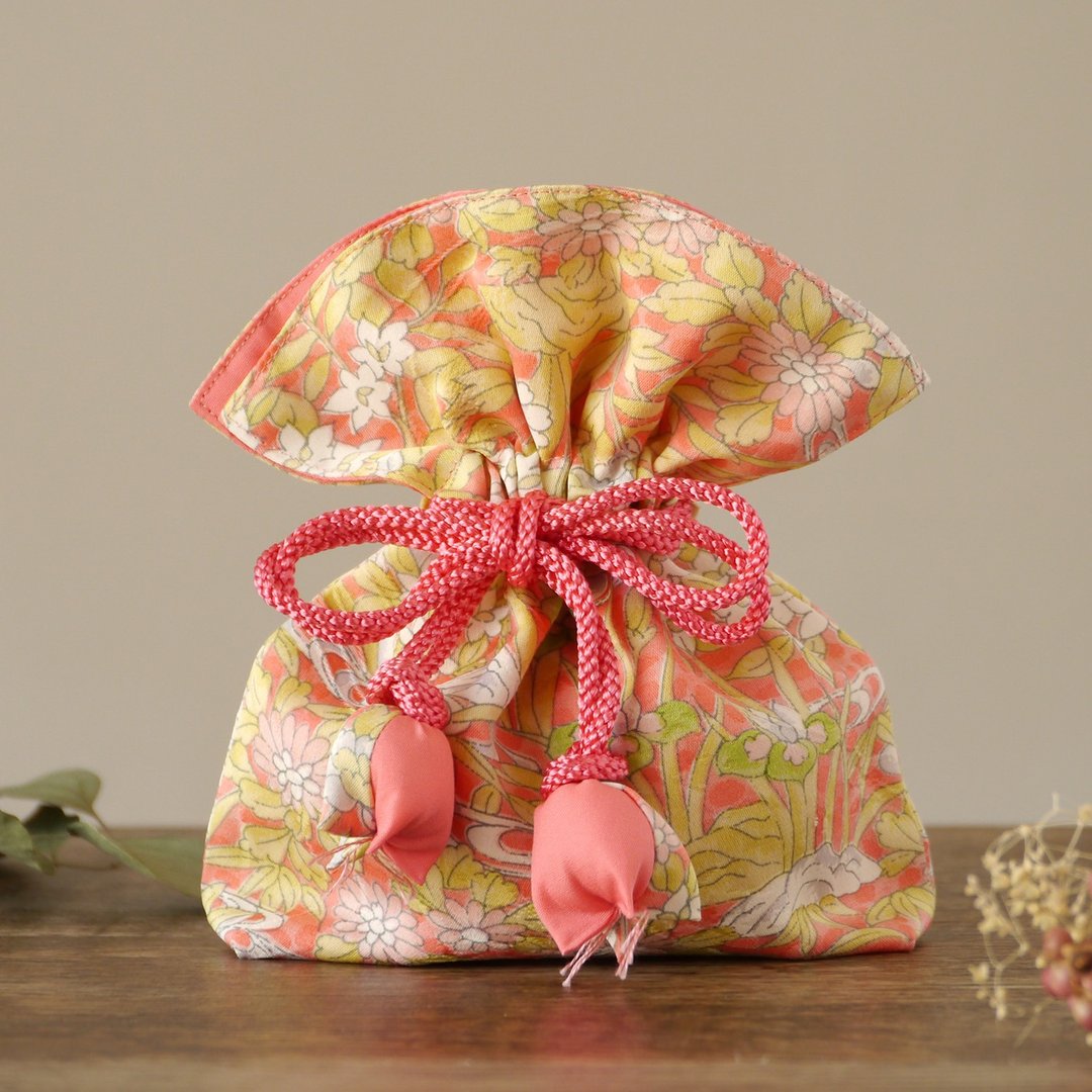 Happy drawstring FUGURO - 化妆包/杂物包 - 棉 粉红色