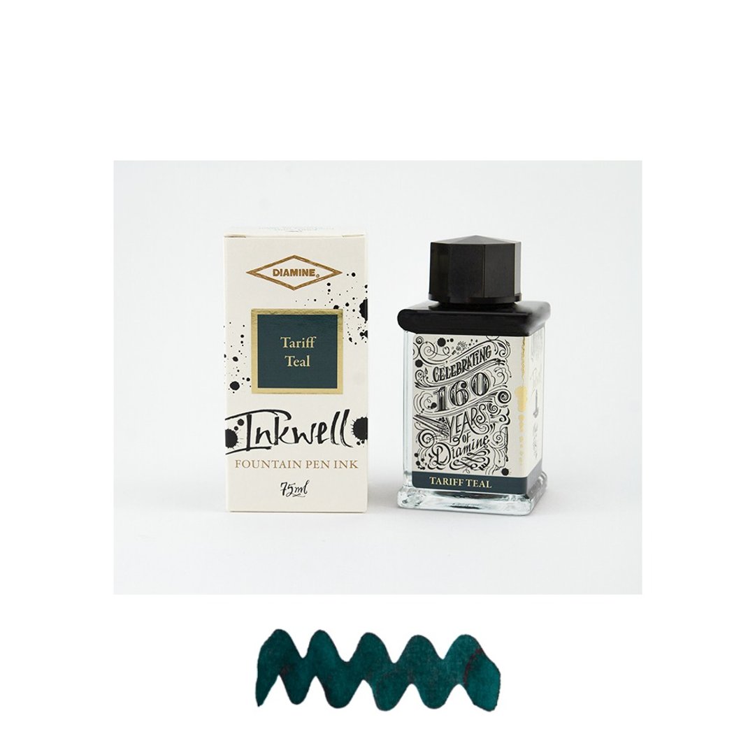 Diamine 160周年钢笔墨水 - Tariff Teal - 75ml - 墨水 - 玻璃 绿色