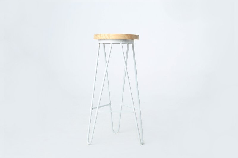 工业风_实心细铁造型吧台椅/高脚椅/商业空间**接受定制化** - 椅子/沙发 - 其他金属 咖啡色