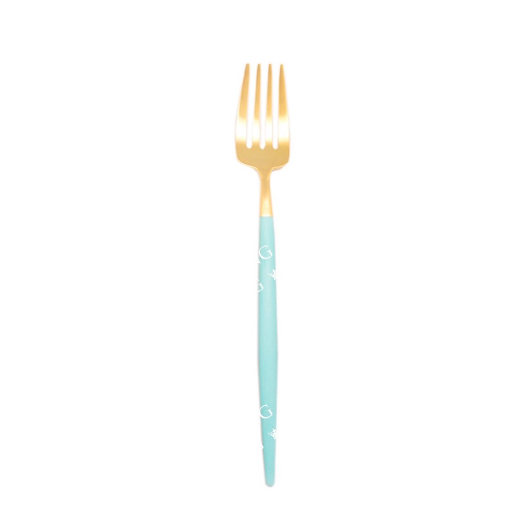 GOA系列Tiffany蓝金主餐叉 - 餐刀/叉/匙组合 - 不锈钢 蓝色