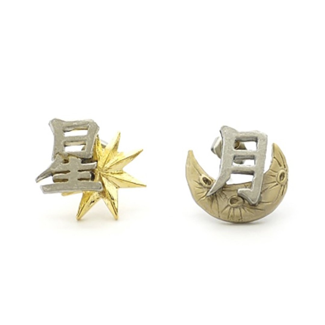 Reading Star Hoshiyomi / Earrings PA342 - 耳环/耳夹 - 其他金属 金色