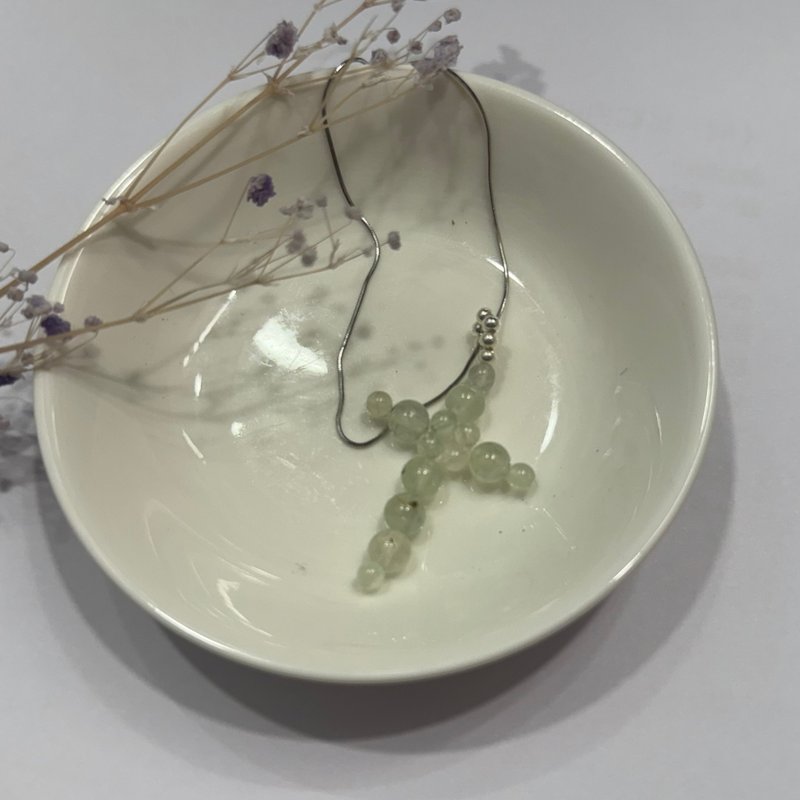 葡萄玉925银项链、锁骨链 - 锁骨链 - 宝石 绿色
