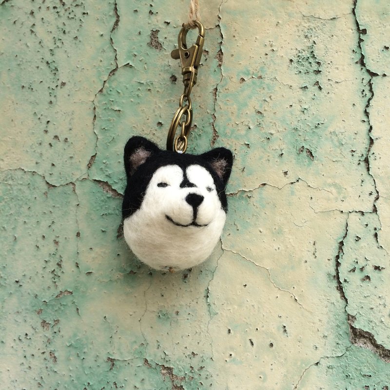 小眼睛 哈士奇 羊毛毡 吊饰  二哈 - 玩具 - 羊毛 