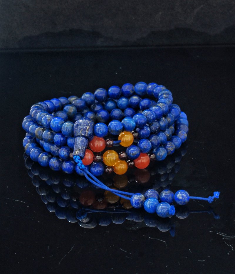 旧矿青金石 108pcs 6mm 多圈手链 ( HKA9072 ) - 手链/手环 - 宝石 