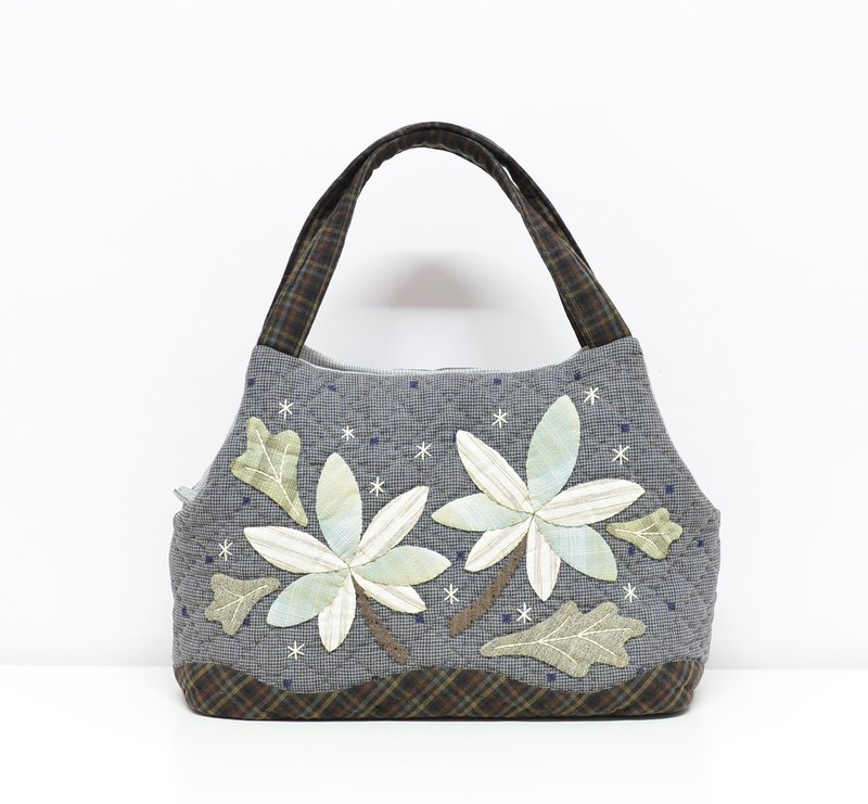 冰晶三层拼布手提包 - 手提包/手提袋 - 棉．麻 