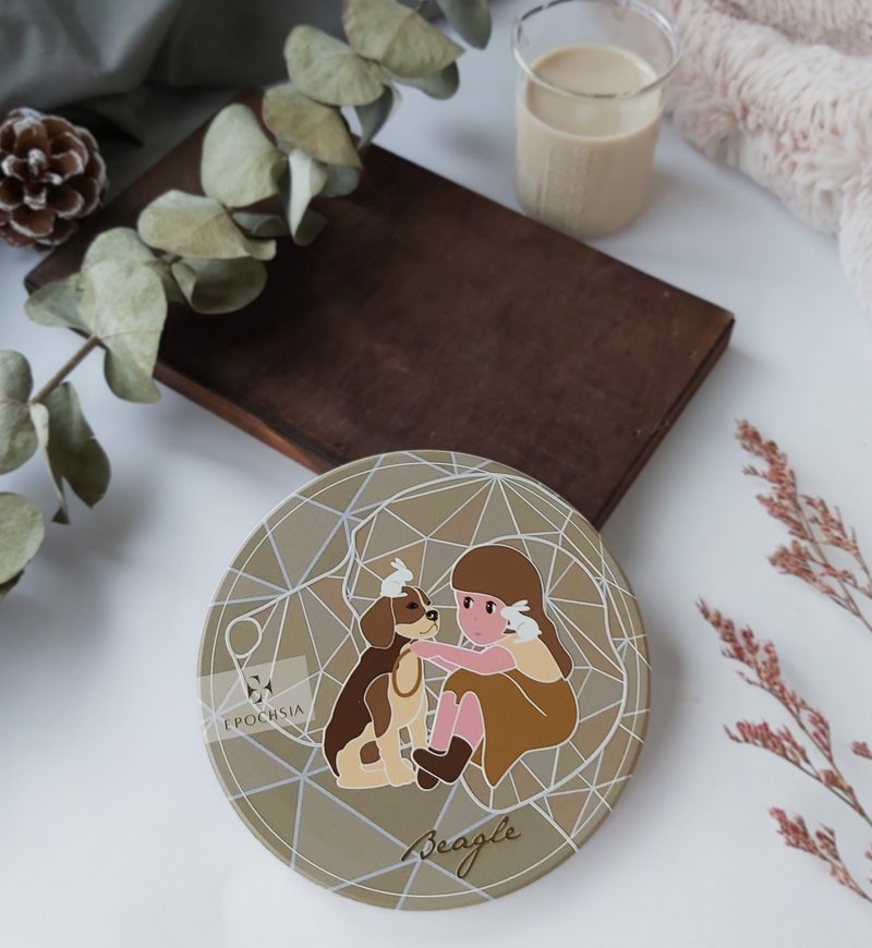 【EPOCHSIA 夏潮】陶瓷宠物吸水杯垫- 米格鲁 - 杯垫 - 陶 多色