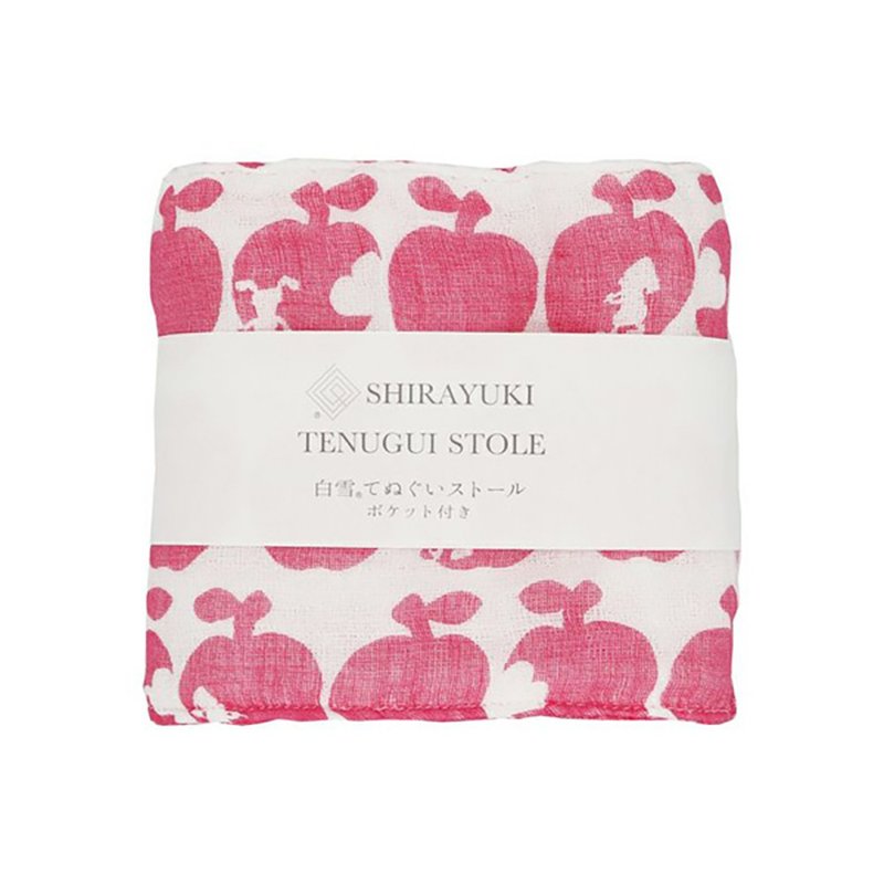 京友禅染Cooling Scarf Towel / 白雪公主 红色 - 餐垫/桌巾 - 棉．麻 红色