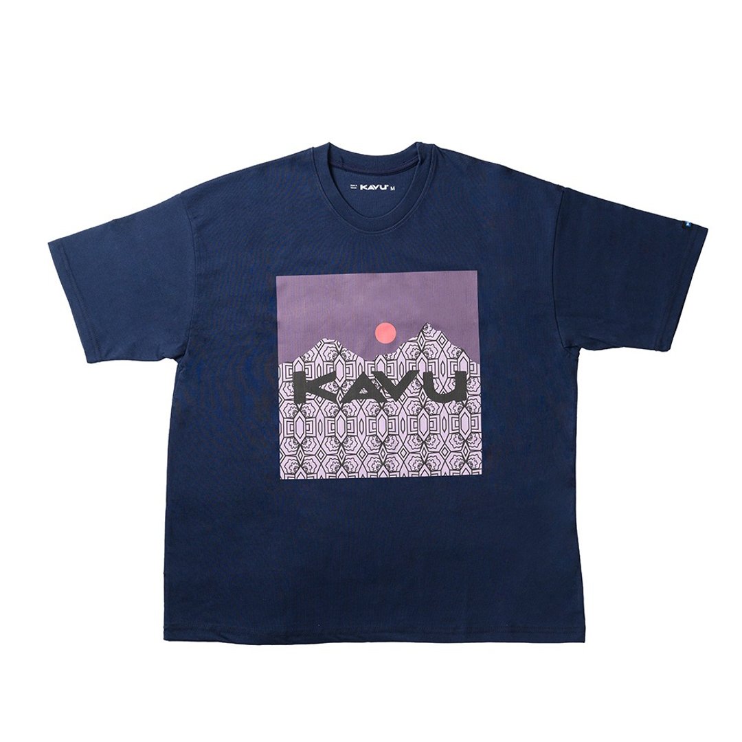 【西雅图 KAVU】WILD SIDE 台湾花草宽版短T 扇蕨蓝夜 #KTW005 - 男装上衣/T 恤 - 其他人造纤维 蓝色