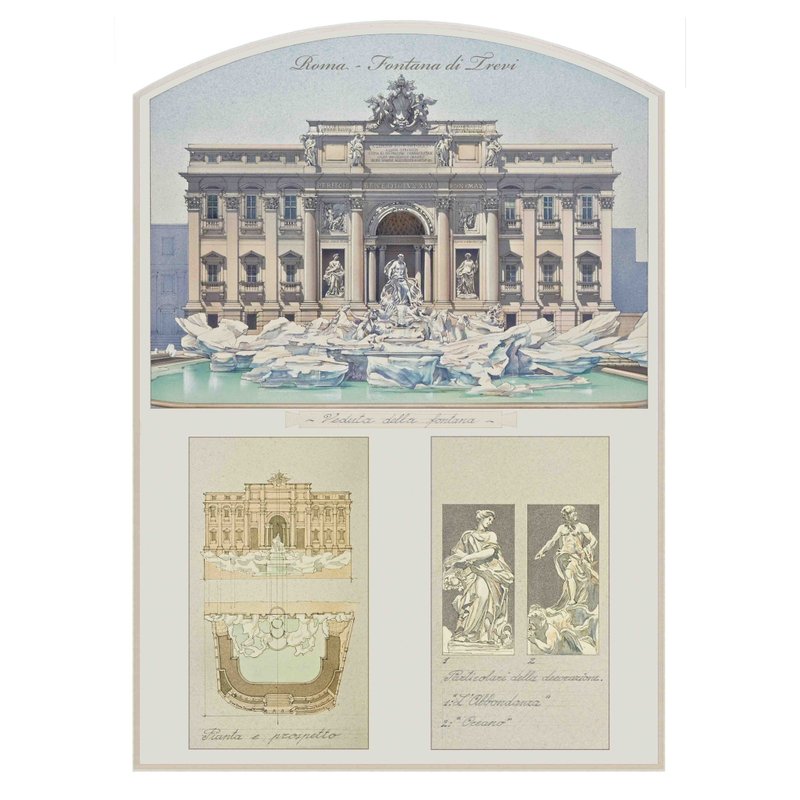 意大利 IFI 海报 维雷特喷泉详解图 - 墙贴/壁贴 - 纸 多色