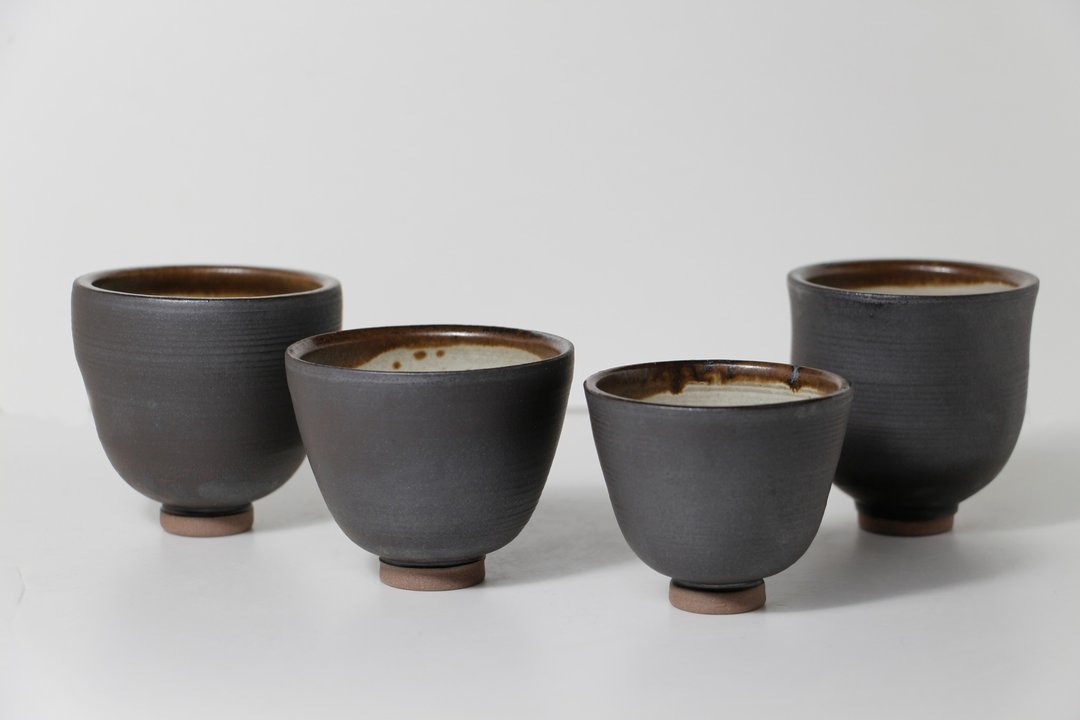 灰雾高杯-纯手工-手作-拉坯-上釉-陶土 - 茶具/茶杯 - 陶 银色