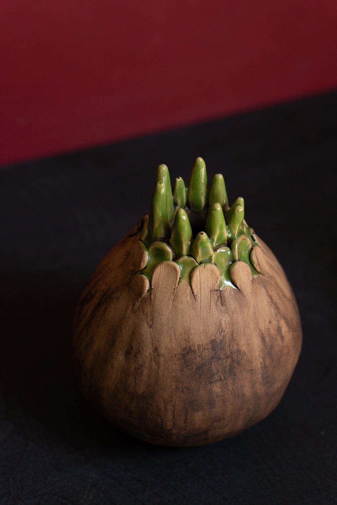 Farmhouse Garden Bulbs Ceramic Vase / Hand Made Ceramic Modern Flower Bulbs Vase - 花瓶/陶器 - 陶 咖啡色