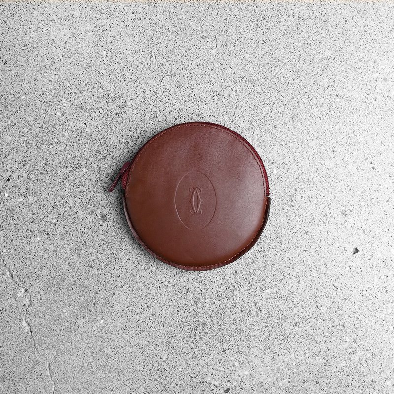 Cartier 古董零钱包 / Vintage 古着 - 皮夹/钱包 - 真皮 红色