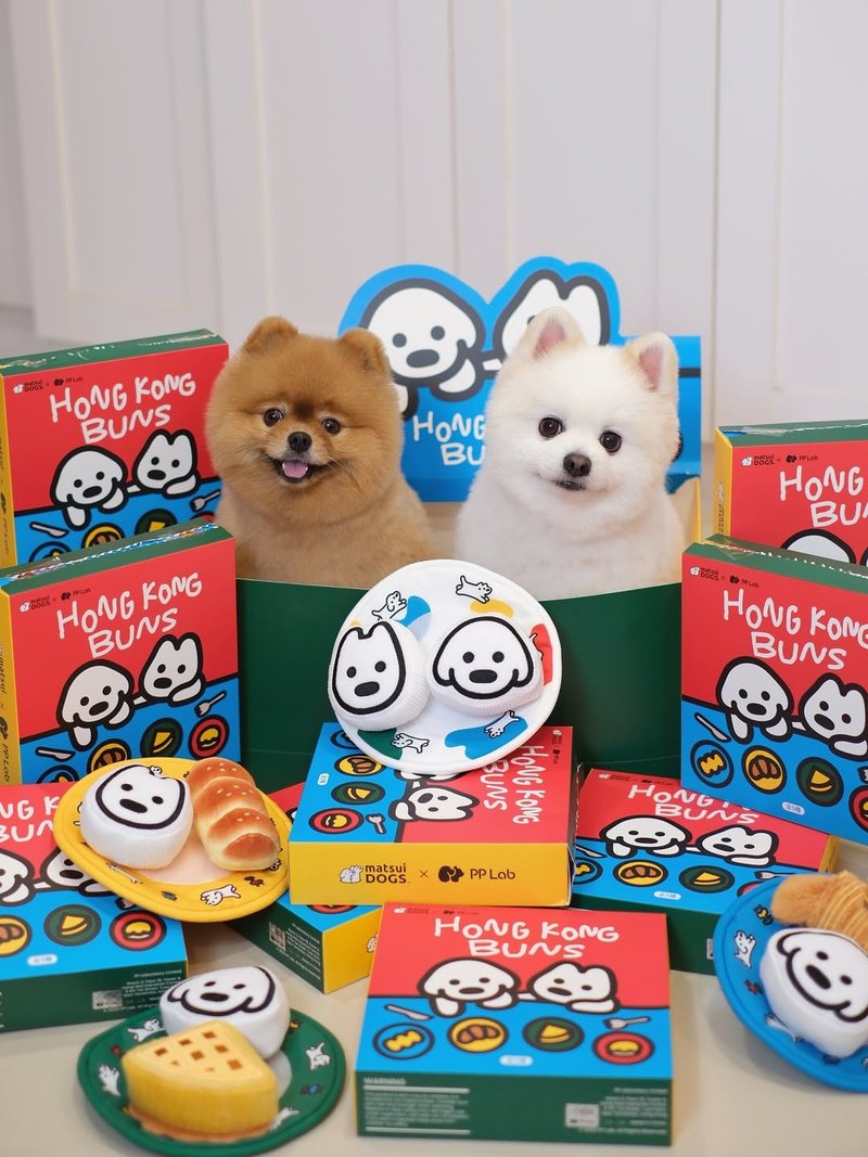 matsui DOGS x PP Lab - 香港面包盲盒 | 藏食玩具 | 狗狗嗅闻玩 - 玩具 - 棉．麻 多色