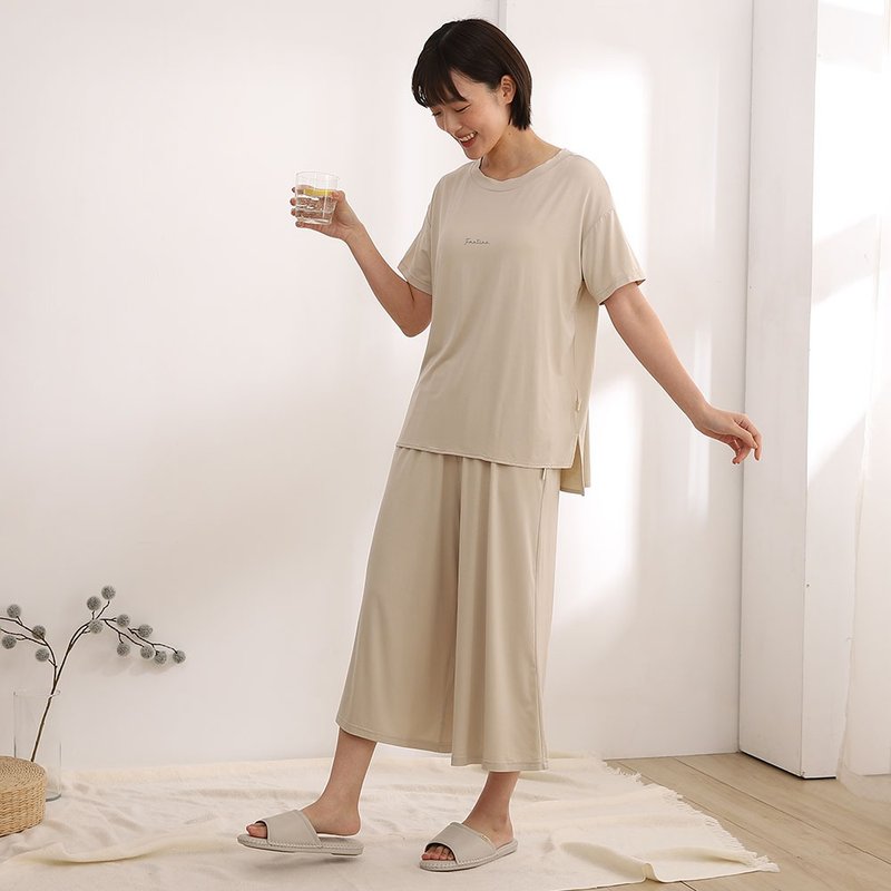 天然竹纤维凉感印字套装-共2色 - 居家服/睡衣 - 棉．麻 多色